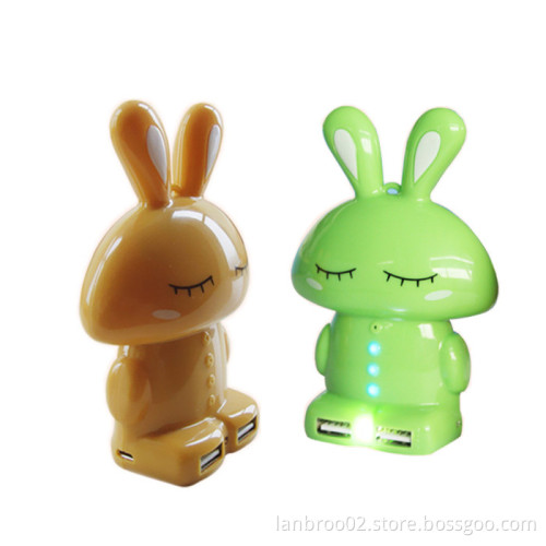 Portable Power Bank with Dual USB and LED Lighting